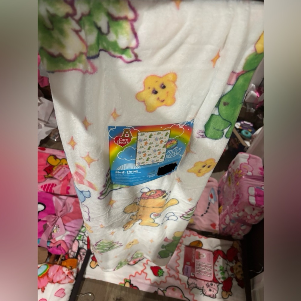 Carebears blanket winter rare